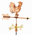 Copper Rooster Garden Pole Weathervane