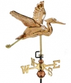 Blue Heron Copper Garden Pole Weathervane