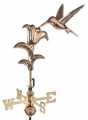 Hummingbird Copper Garden Roof Weathervane