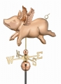 Flying Pig Copper Weathervane