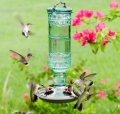 Elegant Glass Bottle Hummingbird Feeder (10 oz)