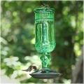 Green Antique Bottle Hummingbird Feeder (24 oz)