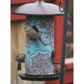 Blue Marrakesh Hanging Art Bird Feeder