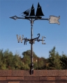 30" Black Schooner Weathervane