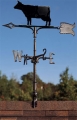 30" Black Cow Weathervane