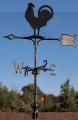 30" Black Rooster Weathervane