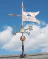 Banner with Fleur-de-Lis emblem Copper Weathervane