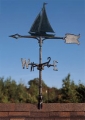 30" Black Sailboat Weathervane